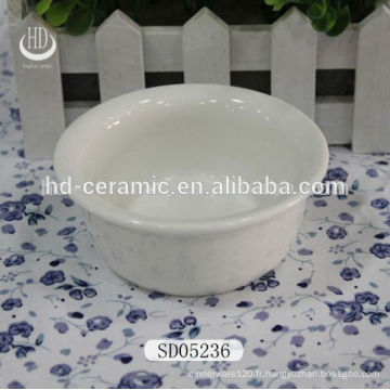 Bol en céramique pour maison, bol en porcelaine blanche avec logo, bol pour restaurant